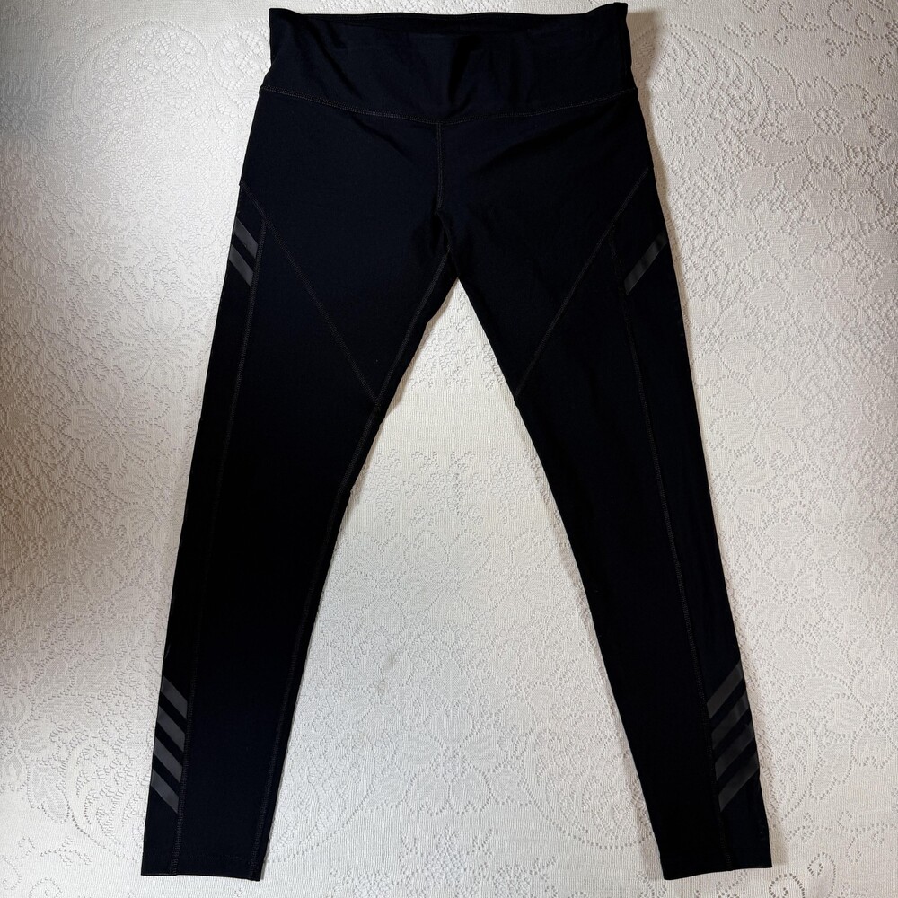 Lorna Jane Leggings Womens Small Black Mid Rise Ankle Athletic Running Yoga Gym